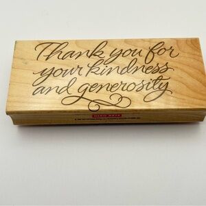 Hero Arts WordPrints Kindness and Generosity # H1623 Background Rubber Stamp